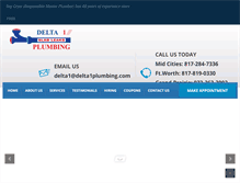 Tablet Screenshot of delta1plumbing.com
